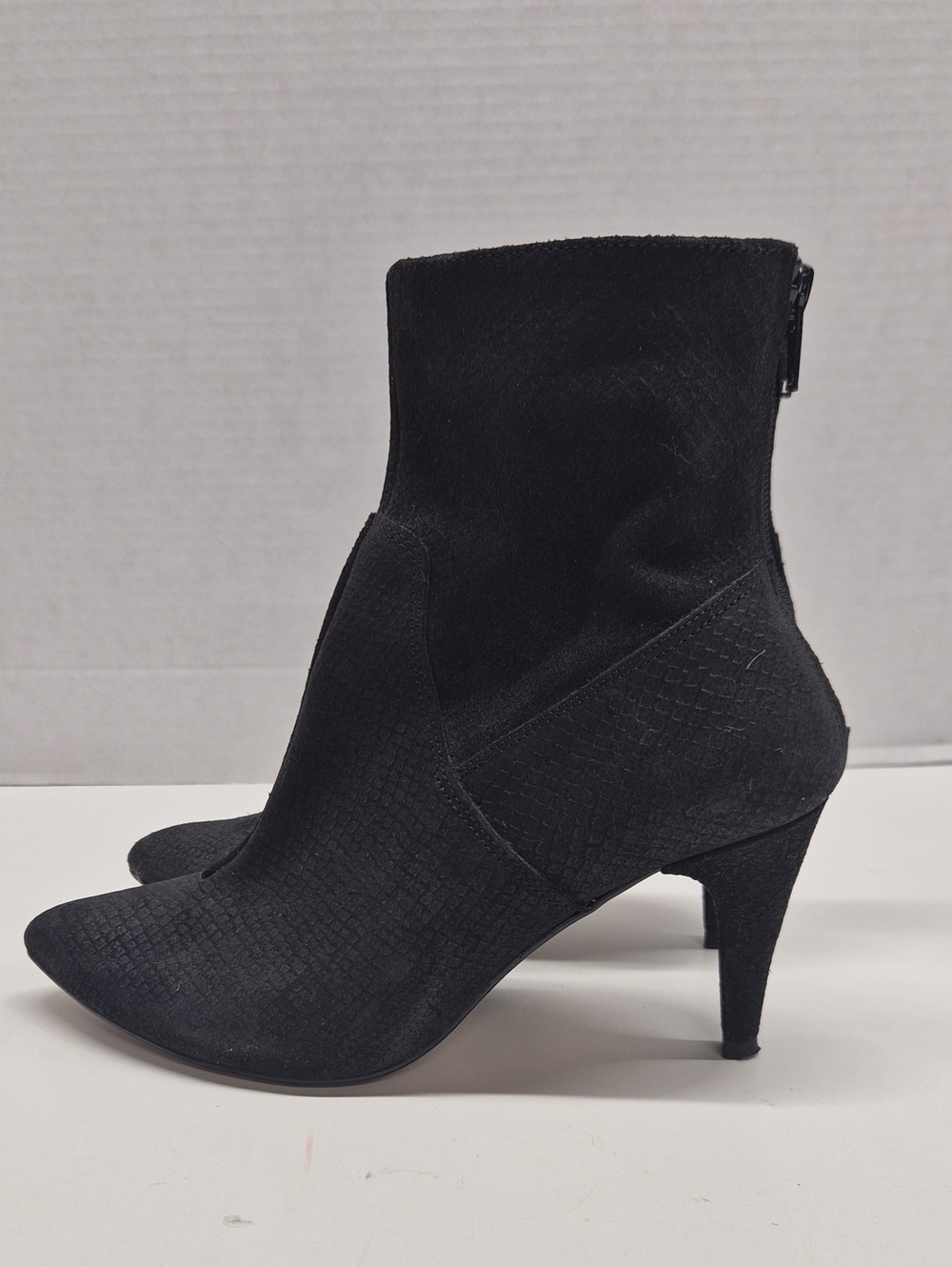 Free People Willa Ankle Boots Pointed Toe Kitten Heeled Booties Shoes Black 6